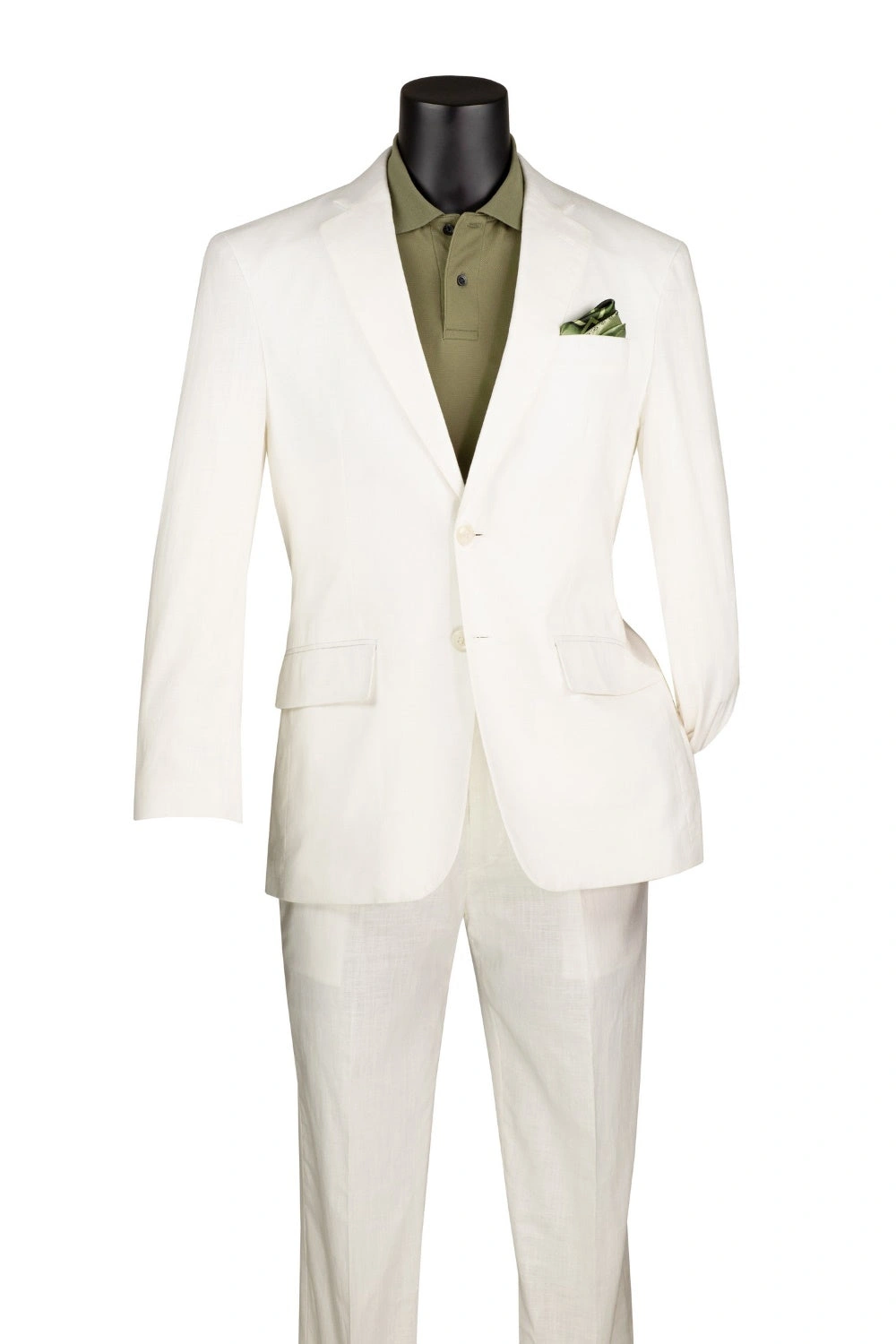 Costume 2 pièces lin blanc moderne : l'élégance estivale incarnée! Un must-have pour l'homme stylé et raffiné.